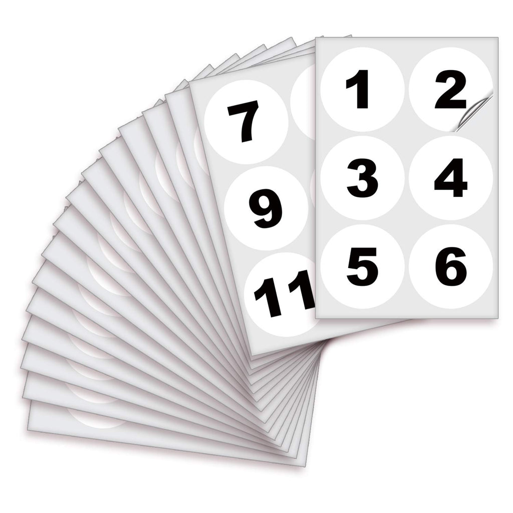 Consecutive Number Stickers - 1 to 100