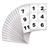 Consecutive Number Stickers 1–100 – Round Vinyl Labels, 7 Colors