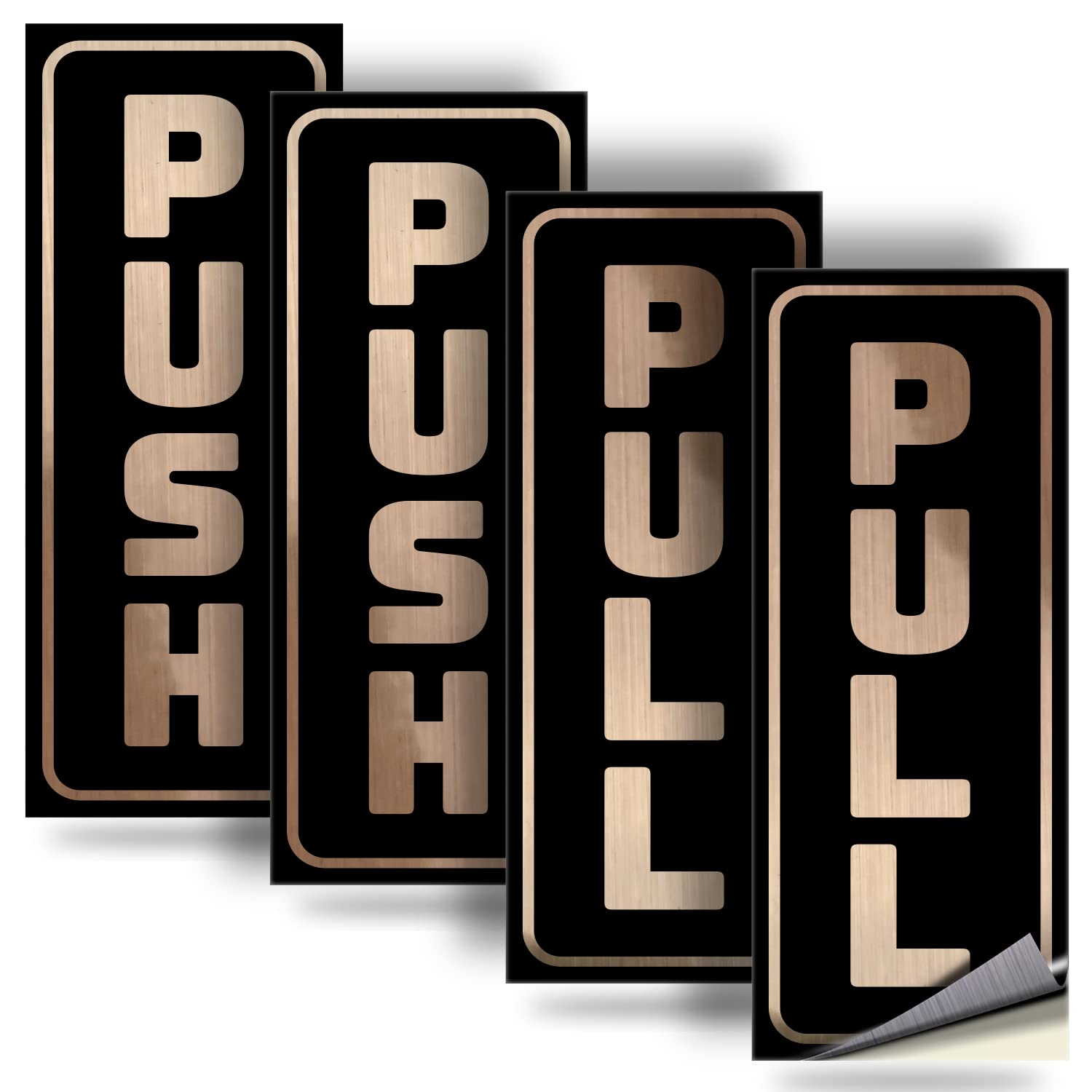 #Brushed Gold / Black Vertical