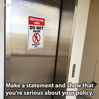 Restricted Area Stickers