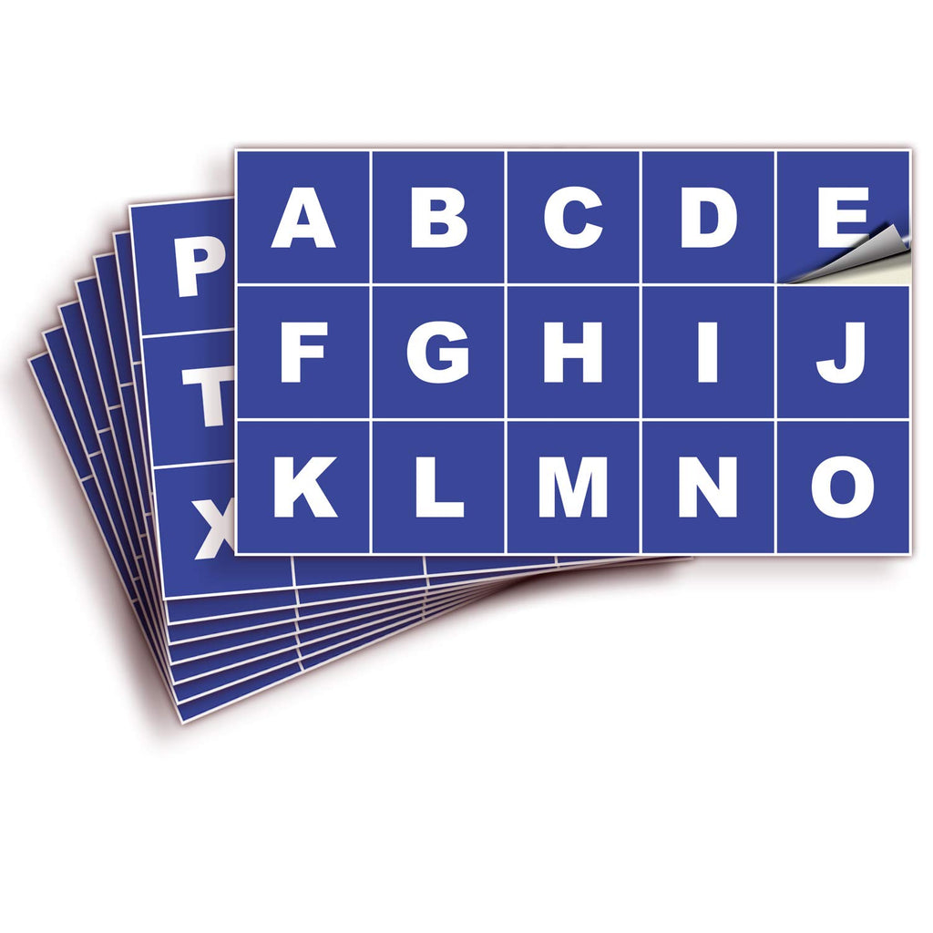 Square Letters Stickers - A to Z