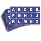 Square Letters Stickers - A to Z