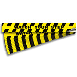 Watch Your Step Floor Decals — Anti-Slip Yellow & Black Caution Stickers