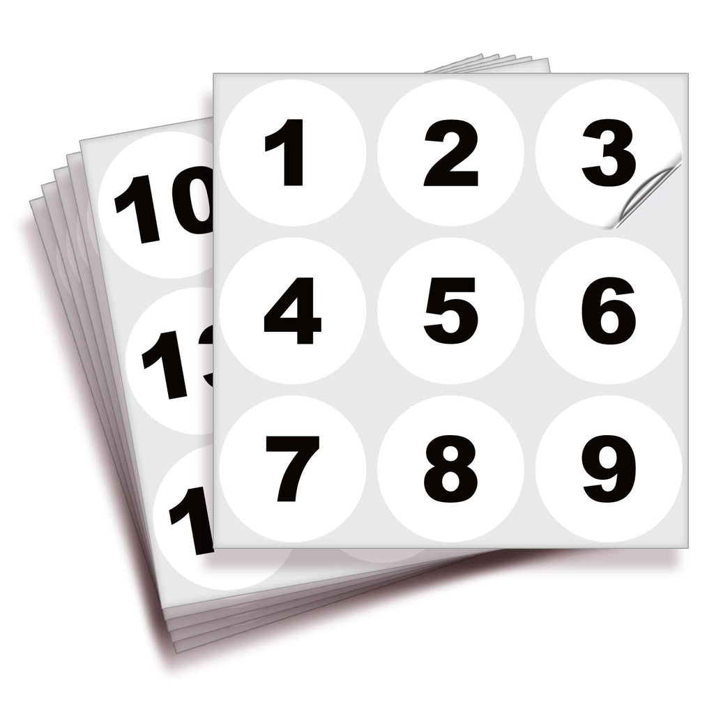 Consecutive Number Stickers - 1 to 50