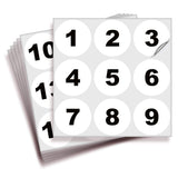 Consecutive Number Stickers 1–50 — Vinyl Inventory & Bin Labels