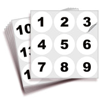 Consecutive Number Stickers 1–50 — Vinyl Inventory & Bin Labels