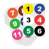 Consecutive Number Stickers 1–50 — Vinyl Inventory & Bin Labels