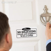 No soliciting sign sticker – white, view 4