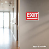 Exit sign sticker – adhesive vinyl with right arrow, 10x7 in, 6-pack, view 3