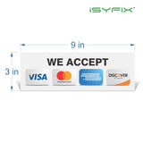Credit card sign sticker
