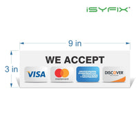 Credit card sign sticker