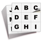 Square Letters Stickers - A to Z