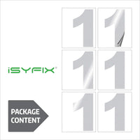 Number 1 vinyl sticker – reflective, 6 inch, in use