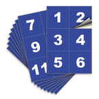 Square Consecutive Number Stickers - 1 to 50