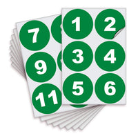 Consecutive Number Stickers 1–50 — Vinyl Inventory & Bin Labels