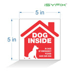 Dog Inside Alert Signs Stickers