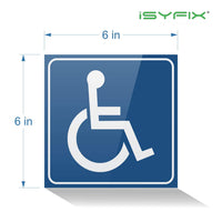Handicap wheelchair decal, 6 in, detail
