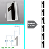 Black vinyl number stickers with background - product gallery