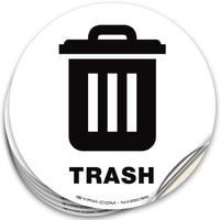 Recycle, Trash & Compost Stickers – 6-Pack Bin Labels, 5 x 5 in