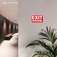 Exit sign sticker – adhesive vinyl with right arrow, 10x7 in, 6-pack