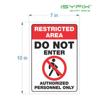 Restricted Area, Do Not Enter, Authorized Personnel Only Signs Stickers