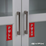 #Brushed Silver / Red Vertical