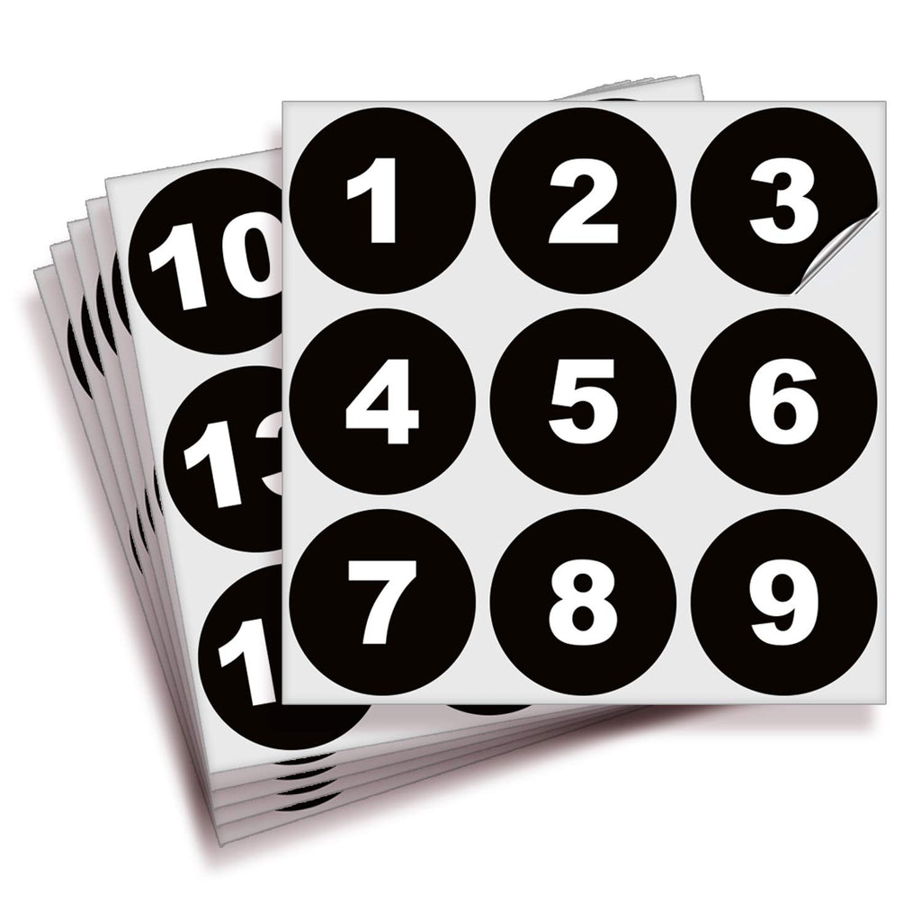 Consecutive Number Stickers - 1 to 50
