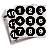 Consecutive Number Stickers 1–50 — Vinyl Inventory & Bin Labels