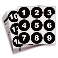 Consecutive Number Stickers 1–50 — Vinyl Inventory & Bin Labels