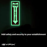 Fire extinguisher sign sticker – glow in the dark vinyl, 5-pack, view 3