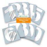 iSYFIX vinyl number stickers – White