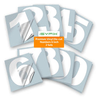 iSYFIX vinyl number stickers – White