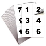 Square Consecutive Number Stickers 1–100 – Vinyl Labels, 7 Colors