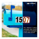 Black vinyl number stickers with background - product gallery