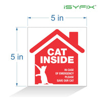 Cat Inside Alert Signs Stickers