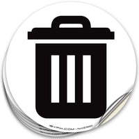 Recycle, Trash & Compost Stickers – 6-Pack Bin Labels, 5 x 5 in