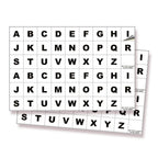 Square Letters Stickers - A to Z