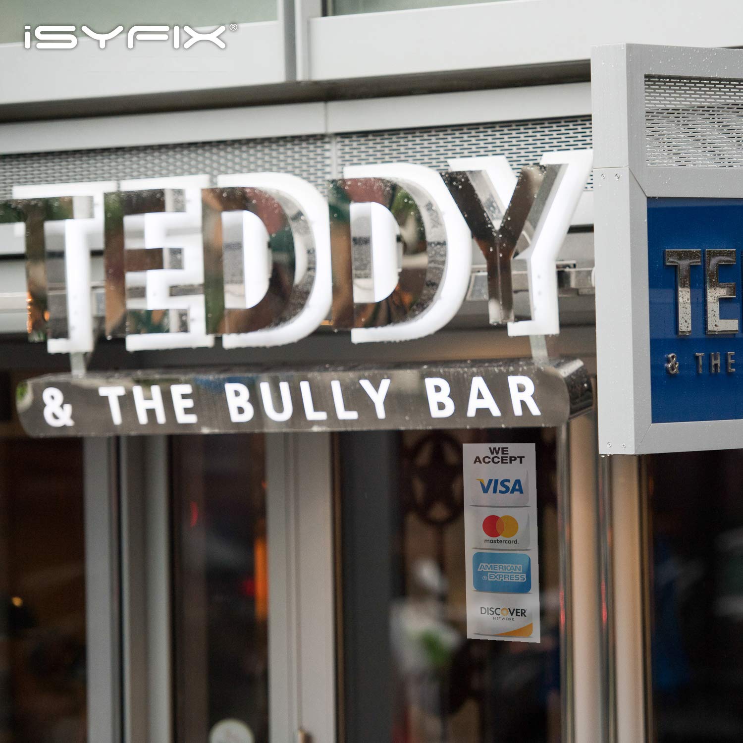 Credit Card Sticker Signs for Inside the Windows