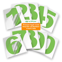iSYFIX vinyl number stickers – Apple Green
