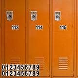 Vinyl Number Stickers with Background – Black 0–9, 2 Sets, 6 Sizes