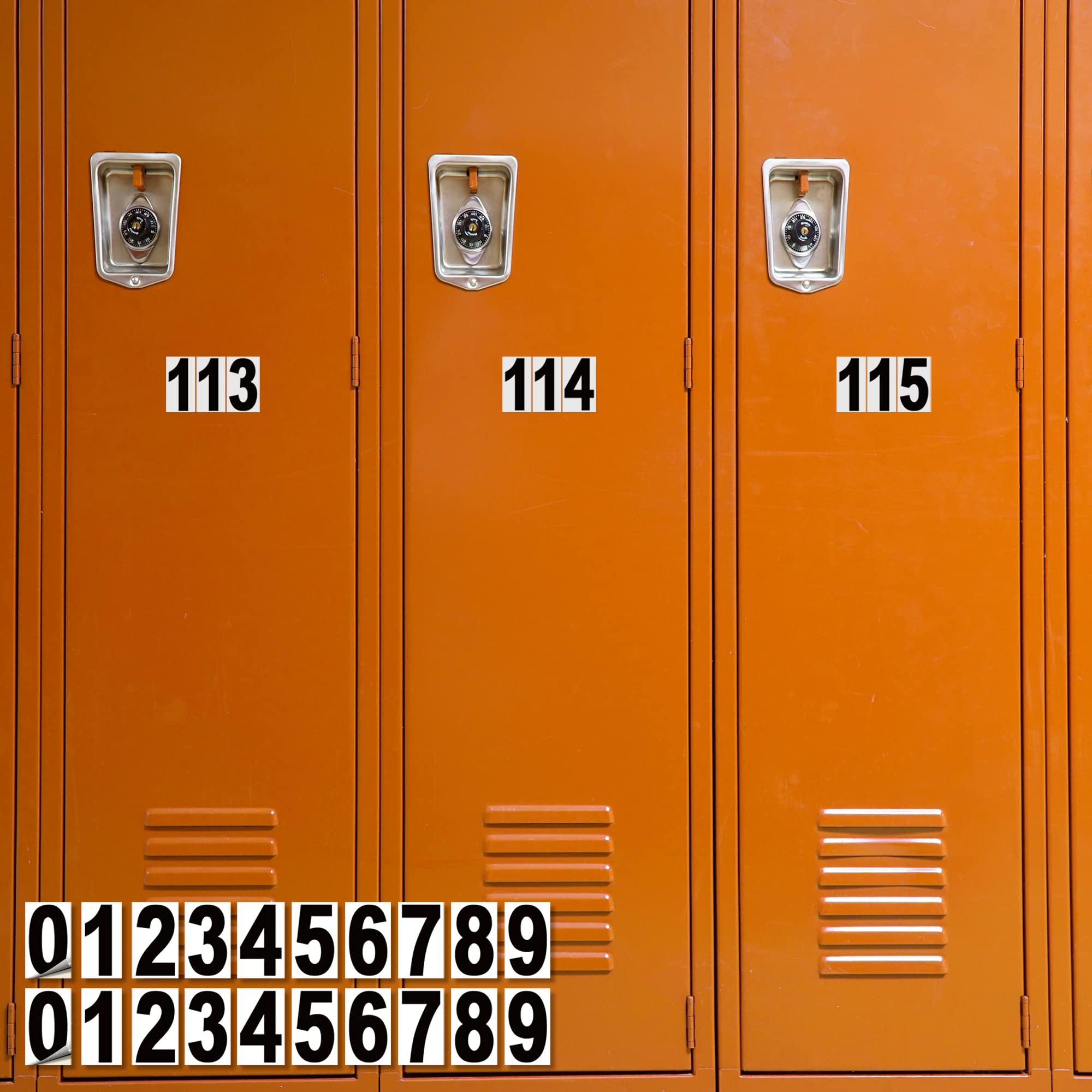 Vinyl Number Stickers with Background Set
