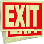 Exit Signs - Glow in the Dark Red