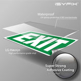 Exit sign sticker – adhesive vinyl, 10x7 in, 2-pack, view 2