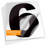 Number 6 vinyl sticker – black