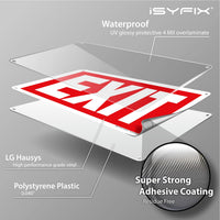 Exit sign – rigid plastic, 10x7 in, 6-pack, view 4