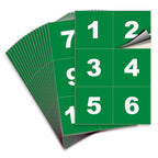 Square Consecutive Number Stickers - 1 to 100