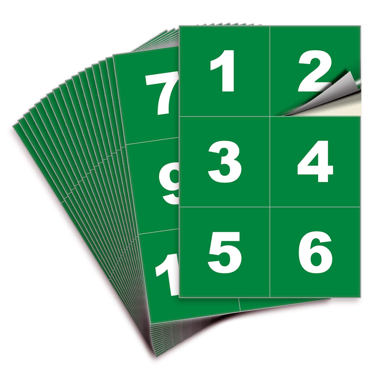 Square Consecutive Number Stickers - 1 to 100