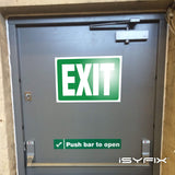 Exit sign sticker – adhesive vinyl, 10x7 in, 2-pack, view 4