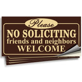 No soliciting sign stickers – detail view 2