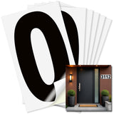 Number 0 black on white background, 6 inch vinyl sticker